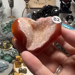 Druzy Carnelian Heart #82