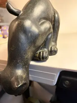 Elegant Curious Cat Statue