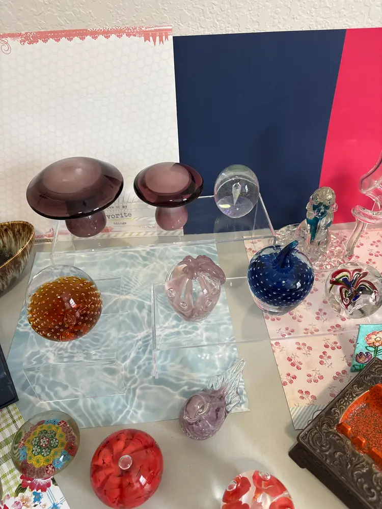Glass, Lots Of Paperweights And More
