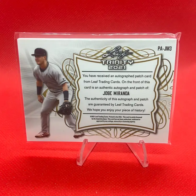 Jose Miranda 2021 Leaf Trinity Patch Auto Minnesota Twins 