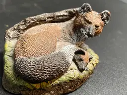 Vintage 1977 "The Bronze Menagerie" Pair of red Foxes by Norman Deaton - K, 2.25" Wide x 1.5" Tall