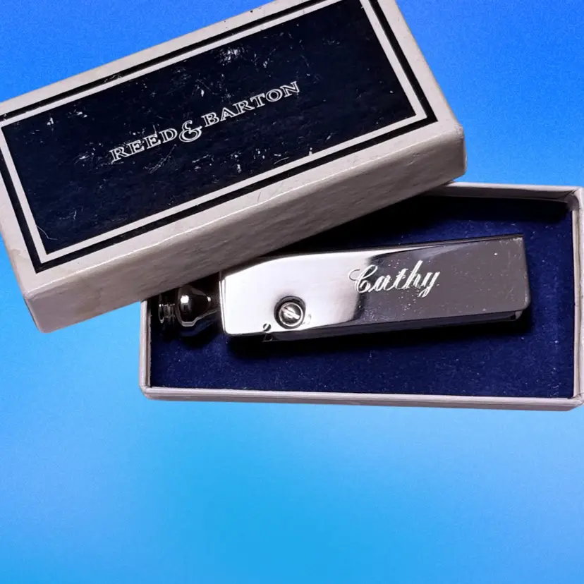 Vintage Signed Reed & Barton Monogrammed “Cathy” Silver Plated 691 Portable Address Book New in Box (KK)