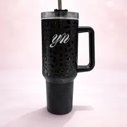 40oz Animal Print Tumbler Black