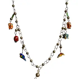 Unique Chain Necklace With Animal Dangles