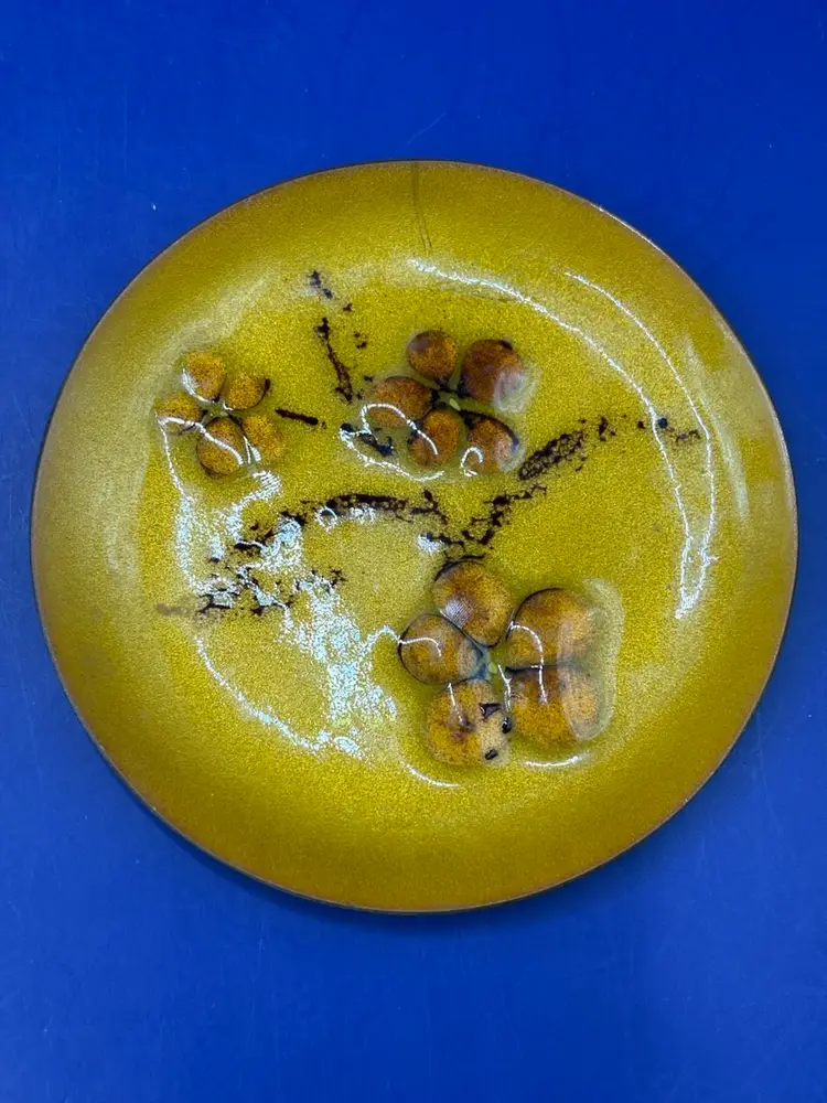 Enamel On Copper Trinket Dish Bovano Of Cheshire
