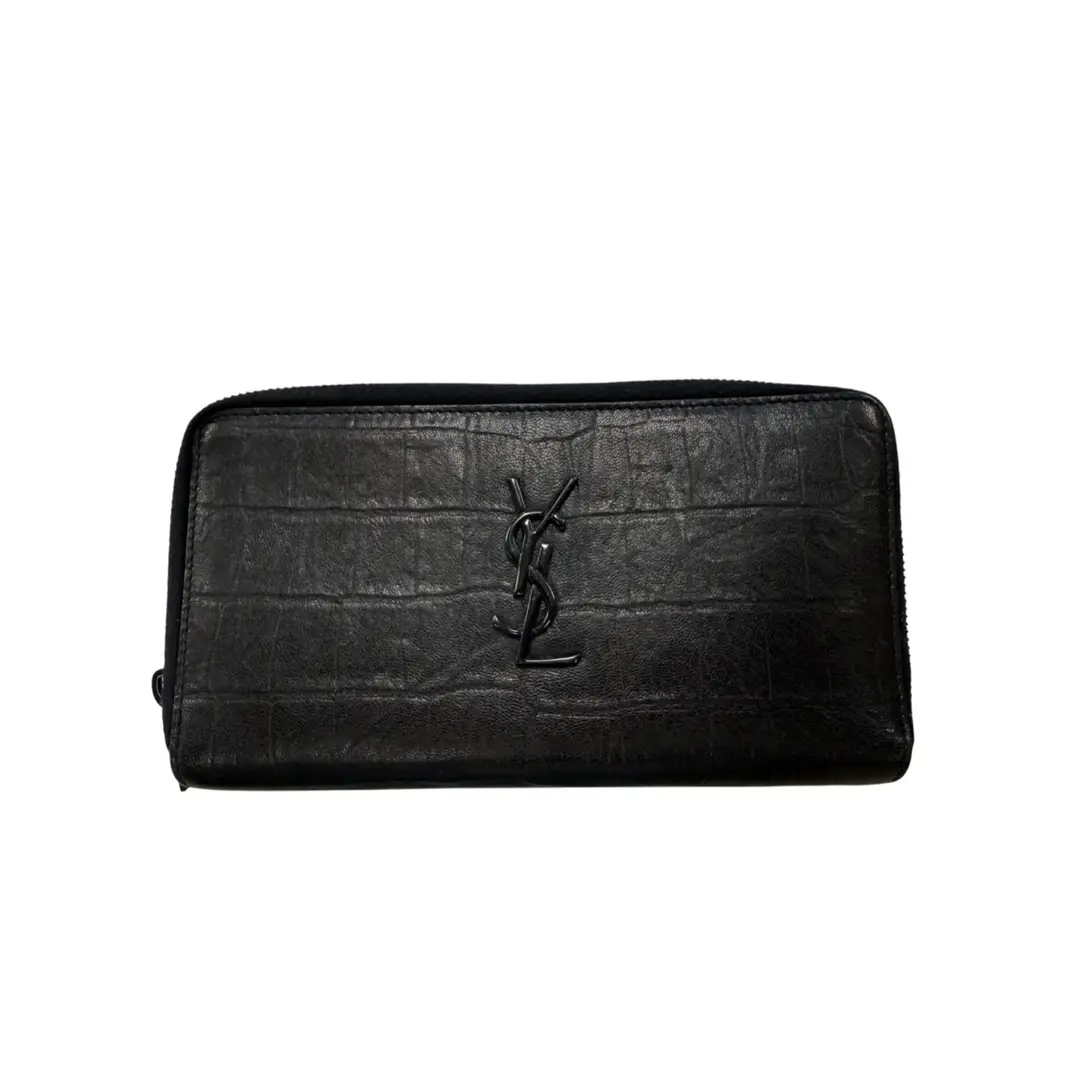 Saint Laurent Black On Black Flap Wallet