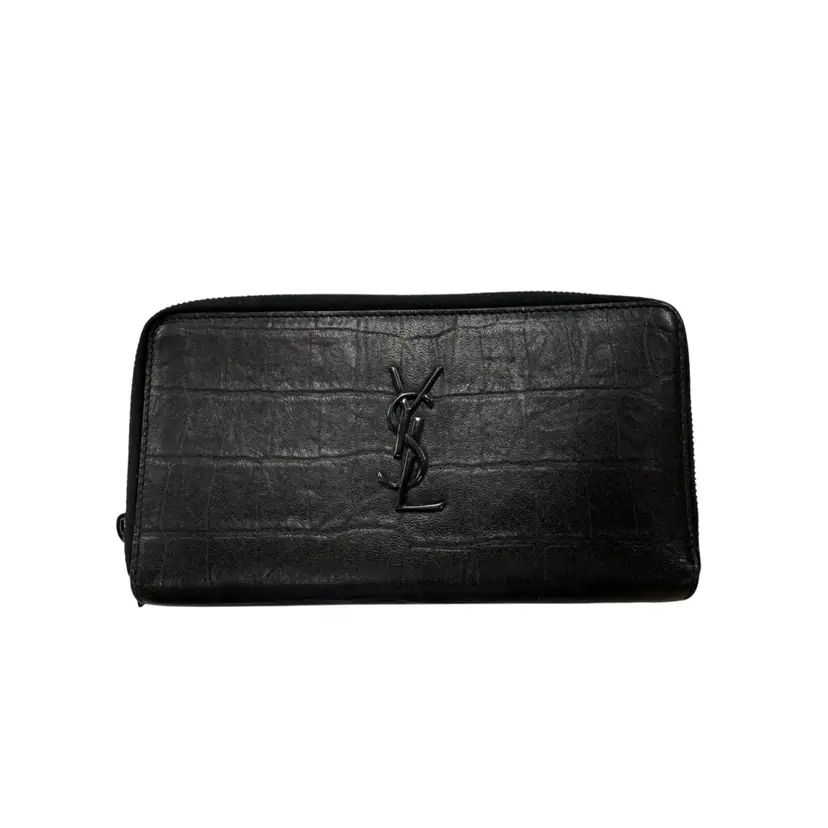 Saint Laurent Black On Black Flap Wallet