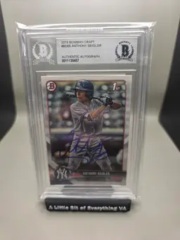 Anthony Seigler # BD65 2018 Bowman Draft Autograph