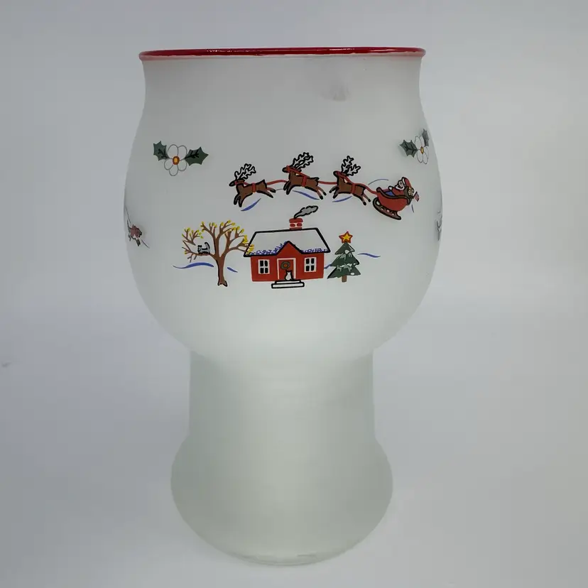 Pfaltzgraff Perennials Christmas Snow Village Votive Holder