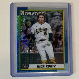 Nick Kurtz RC 1990 Topps Silver Pack Oakland Athletics