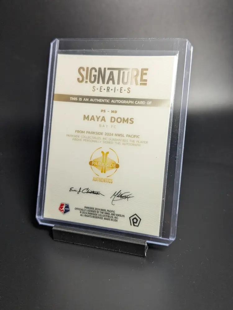 2024 Parkside Pacific NWSL Signature Series Auto Maya Doms Bay FC