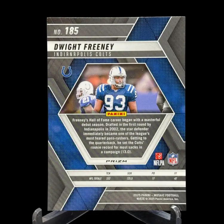 Dwight Freeney 2025 Panini Mosaic Silver Prizm #185 Indianapolis Colts