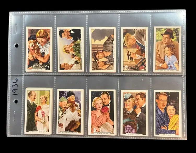 54. Complete Set of 1936 Film Episodes Gallagher Cards