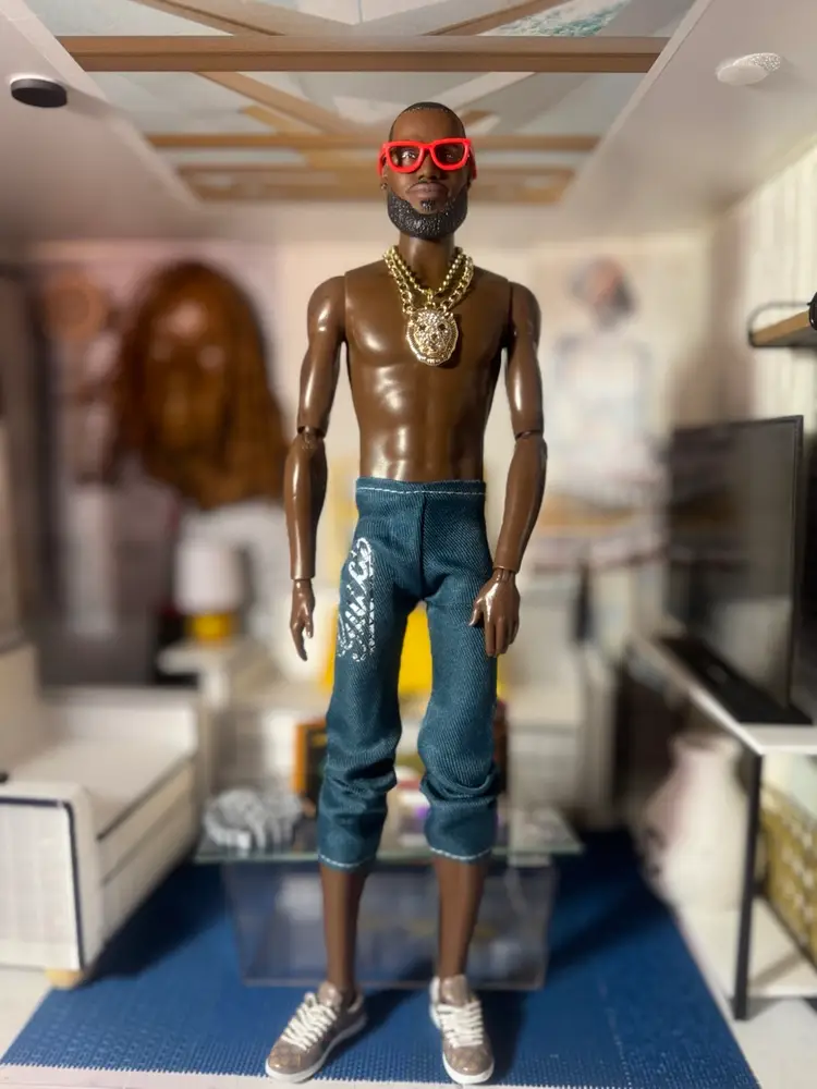 Blue GG Pants For tall/muscle/IT Male Doll