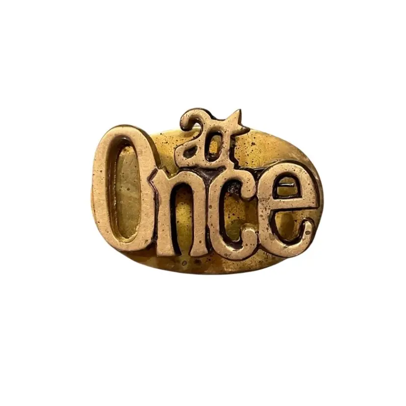 Brass Desk Clip Large Paperclip At Once Office Teacher Decor Vintage