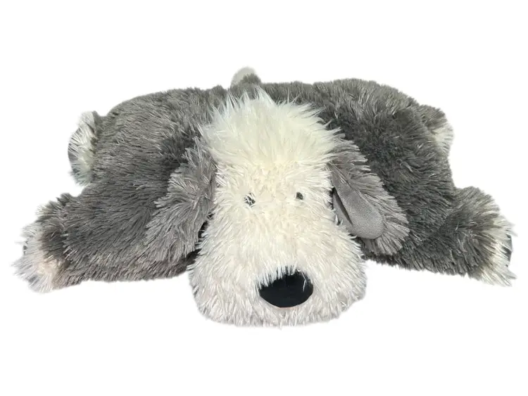 Jellycat Truffles Sheep Dog Floppy Plush Stuffed Animal Grey White Pillow Large