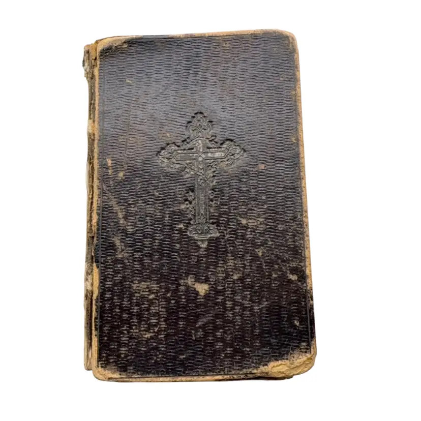 Antique 1887 German Catholic Prayer Book 2.5” x 4”