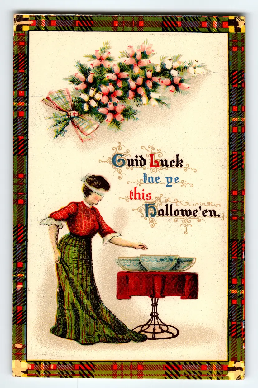 Vintage 1907-1915 Halloween Lithograph Postcard Gottschalk, Dreyfuss & Davis