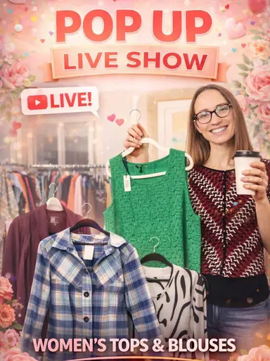 Pop Up Clear Out! $10 Starts. Small-3X