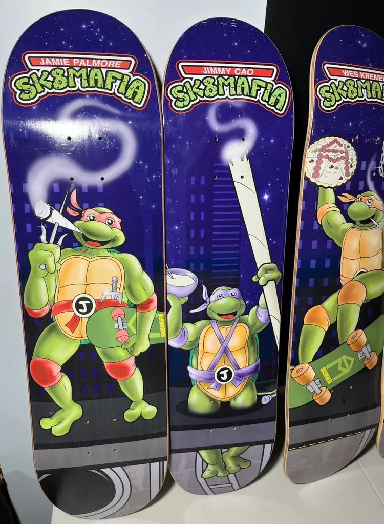 RARE! Wes Kremer Sk8mafia Teenage Mutant Ninja Turtles Set Of 6 Skateboard Decks