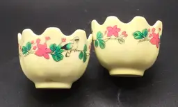 Dainty pair of egg cups/condiment dip cups