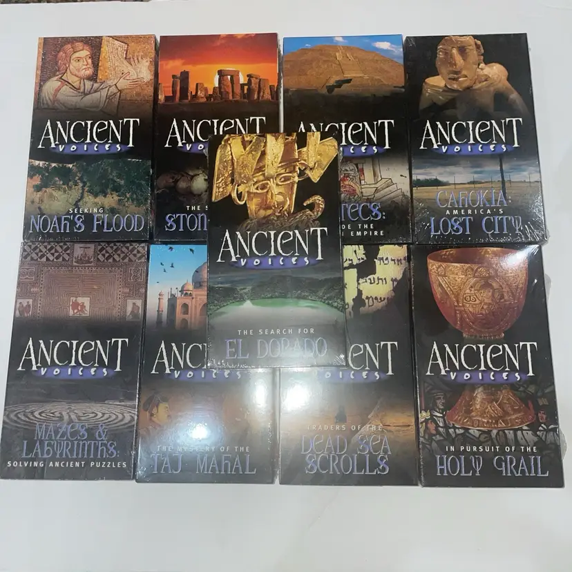 1988 Lot Of 9 Ancient Voices VHS Holy Grail Noah’s Flood Lost City Sealed NOS
