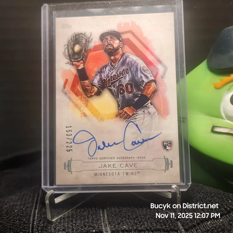 2019 Topps Inception Auto - Jake Cave Minnesota Twins 153/225