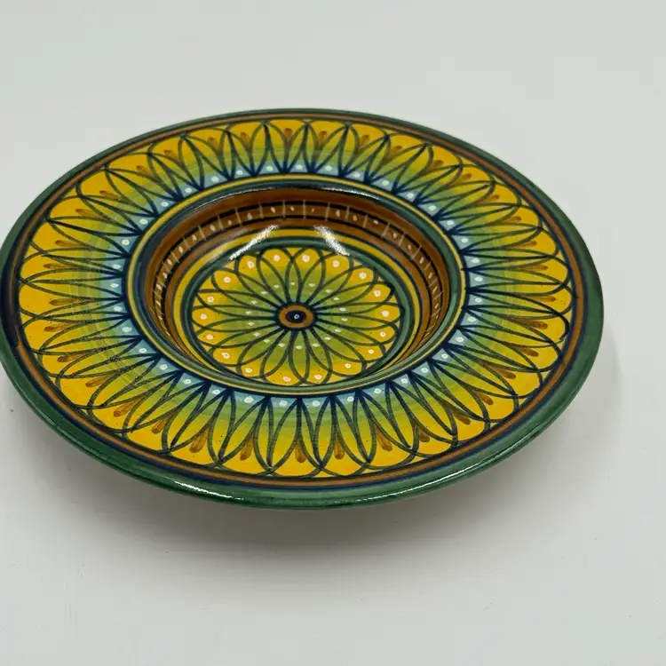 Patrizio Chiucchiù Deruta Italy Majolica Pottery Round Geometric 6” Bowl Dish