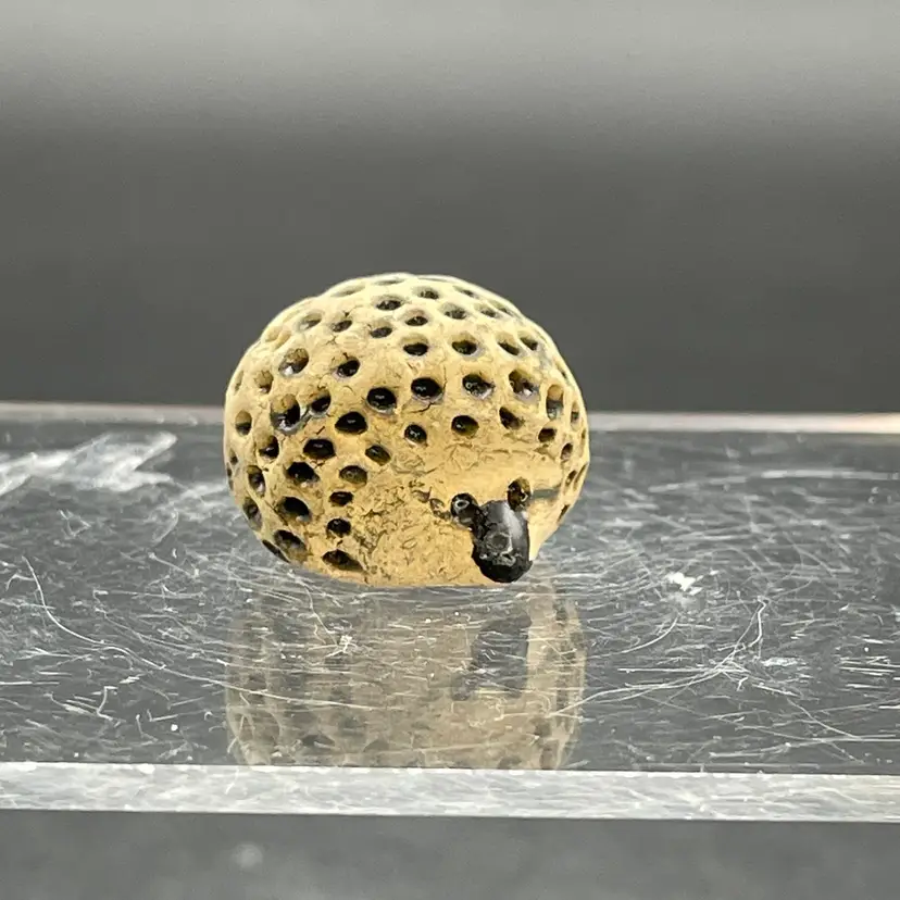 Miniature Studio Pottery Hedgehog Figurine Handmade Signed