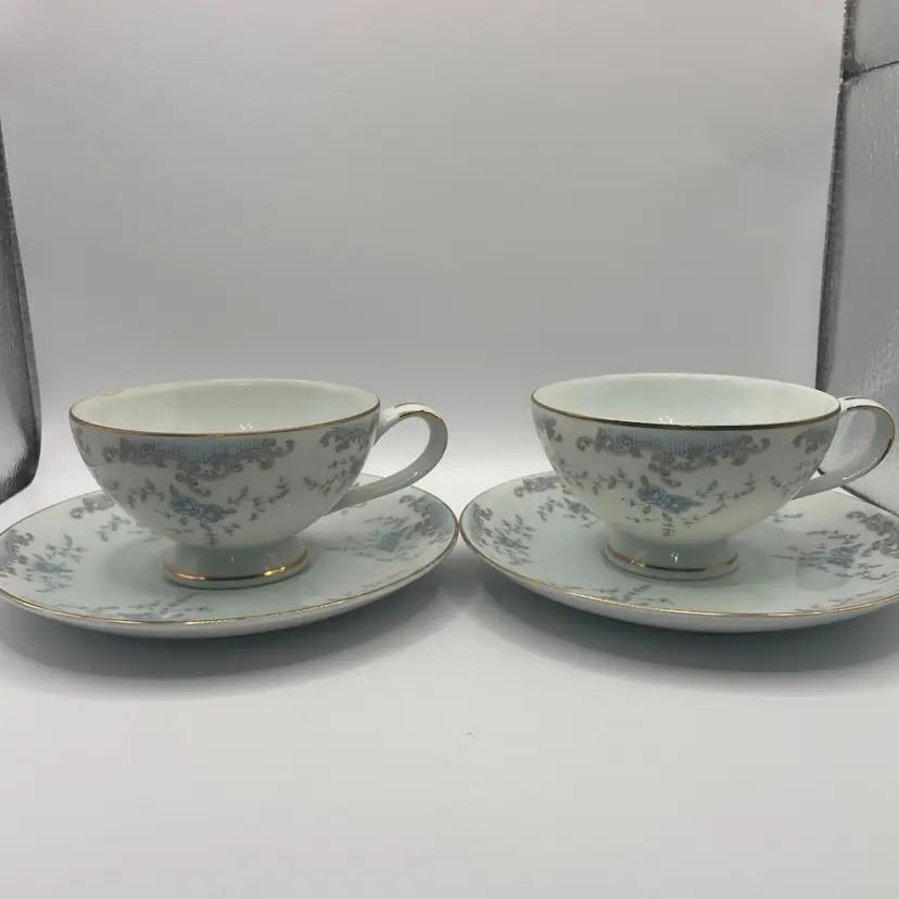 Vtg Imperial China (Japan) designed by W. DALTON , “Seville” Tea Cup With Saucer Pair