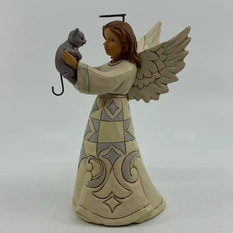 Jim Shore 2007 “Faithful Friend” Angel & Kitten Figure 5.25”