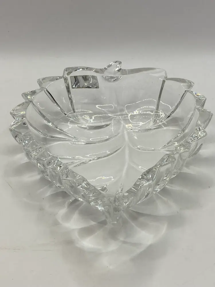 Marquis Waterford Crystal Aspen Leaf Candy or Nut Dish Made In Germany