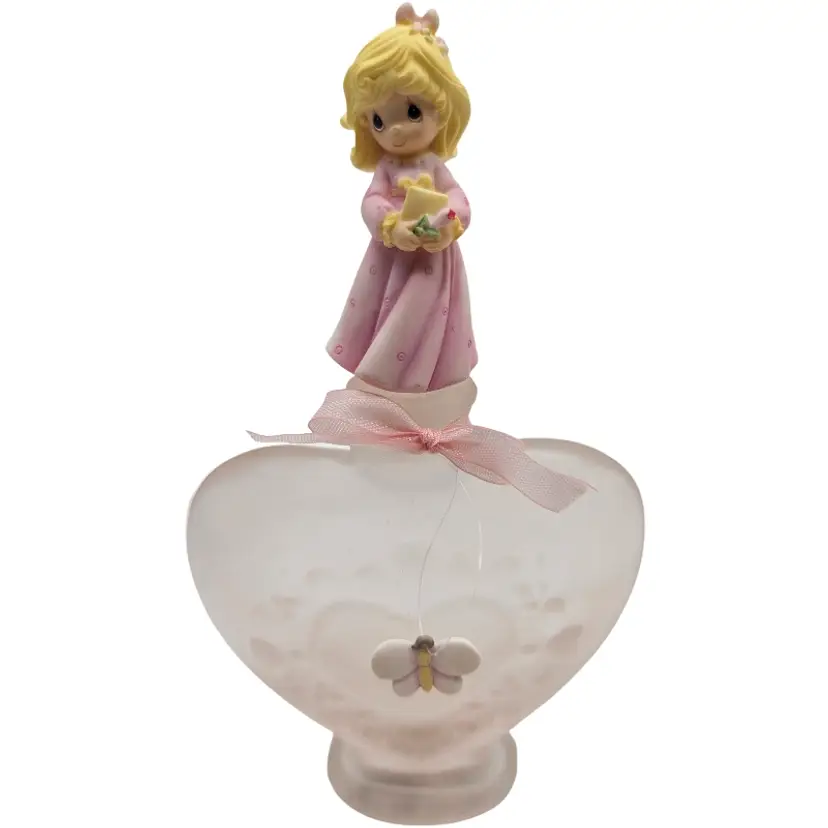 Precious Moments Scents of the Season Spring perfume bottle open box not scented