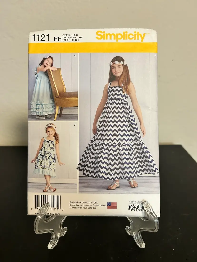 Simplicity Pattern 1121 Pullover Dresses W/ Length Variations Uncut FF Sz 3-4-5-6