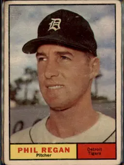 1961 Topps #439 Phil Regan - (pk3) - Detroit Tigers