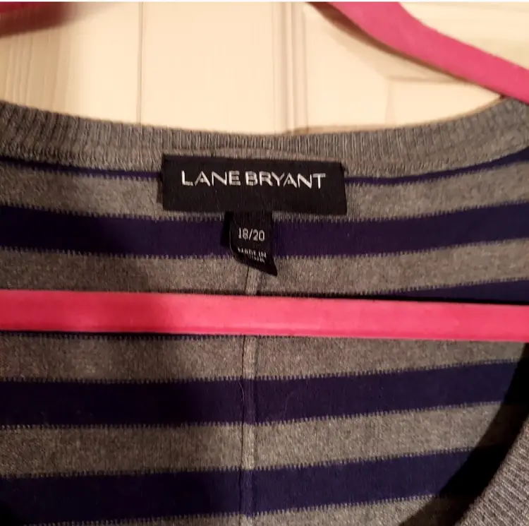 Lane Bryant Size 18/20 Long Sleeve Striped Sweater
