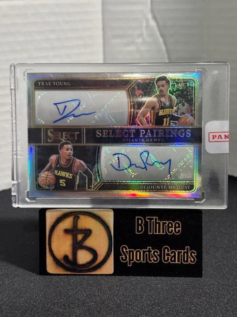 TRAE YOUNG DEJOUNTE MURRAY 2023-24 Select Pairings Prizm Dual Auto /49 A0590