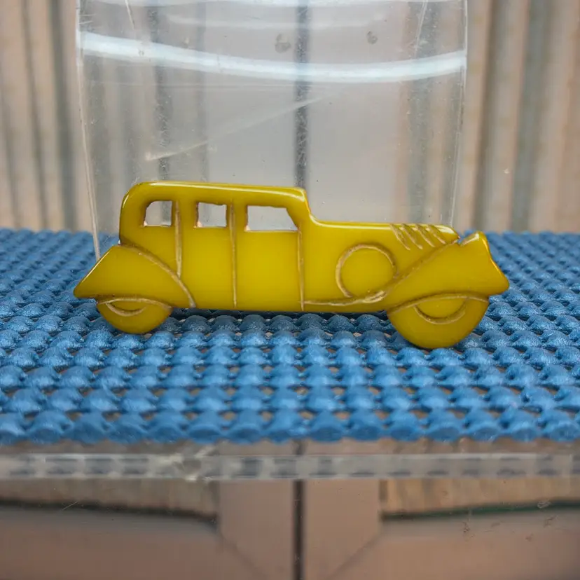 Carved Antique Car Craft Piece