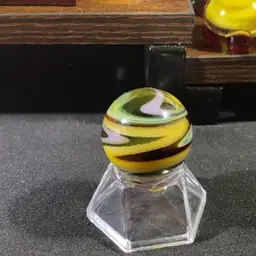 #01 - 1" David Swendemen  Wigwam Glowy Marble Front And Back Photos