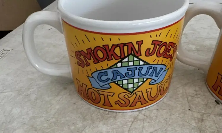 Smokin Joe’s Cajun Hot Sauce Large Mug Gumbo Or Coffee Lot Of Two