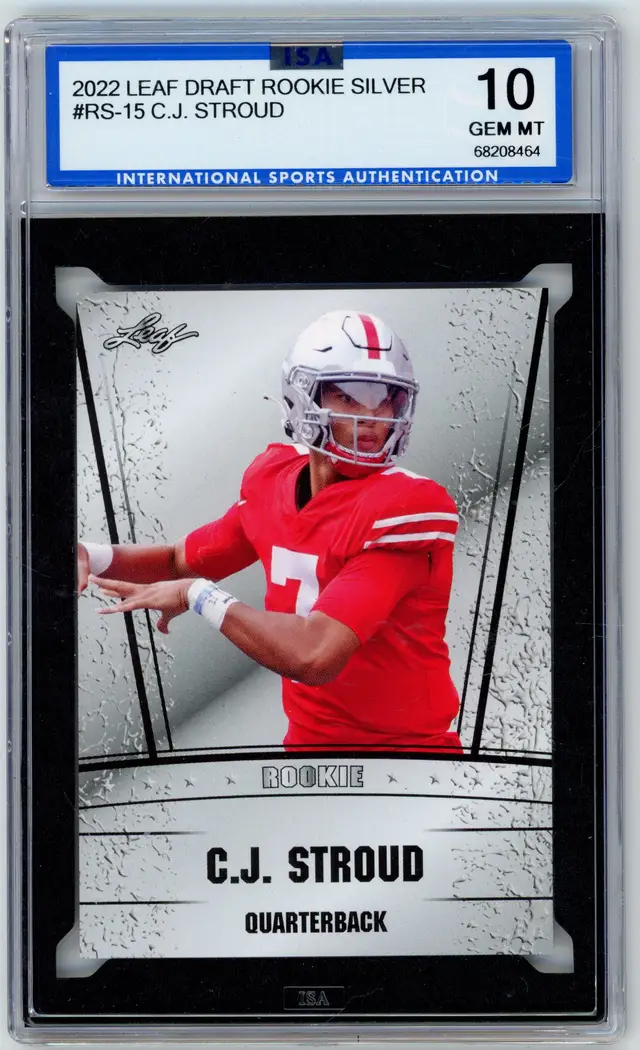2022 Leaf Draft Rookie Silver C.J. Stroud RC #RS-15 ISA 10 GEM MT