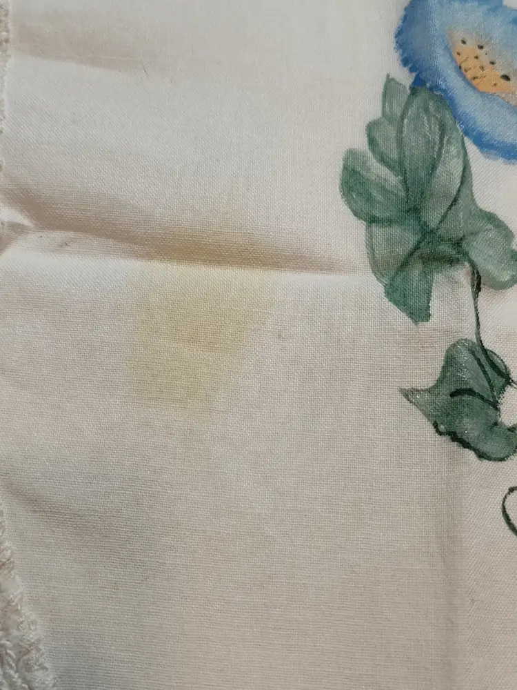 Hand Painted Signed Dresser Scarf