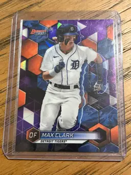 Max Clark 2023 Bowman’s Best Purple Refractor /250 Detroit Tigers