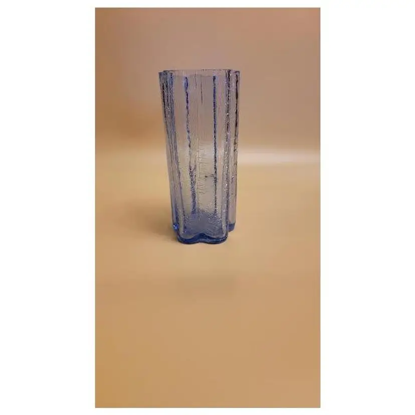 Vintage Crackle Blue Vase