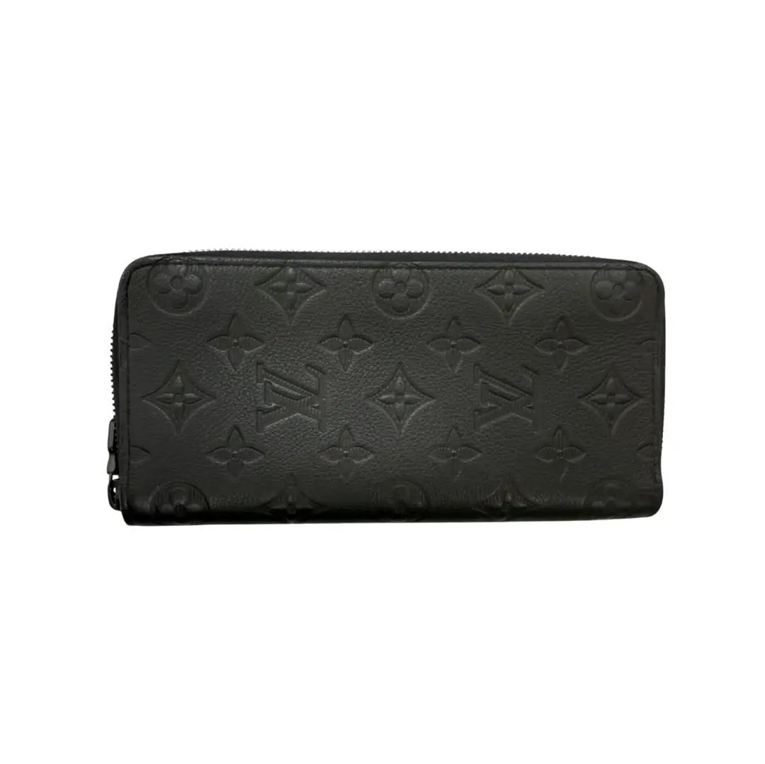 Loui Vuitton Black Mono Embossed Zippy Wallet