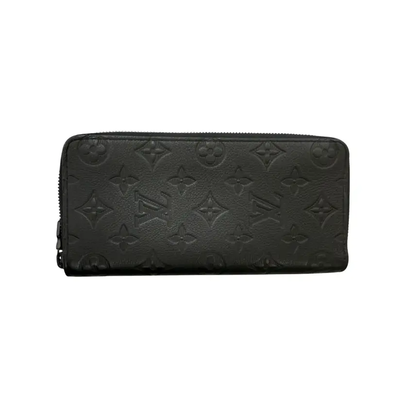 Loui Vuitton Black Mono Embossed Zippy Wallet