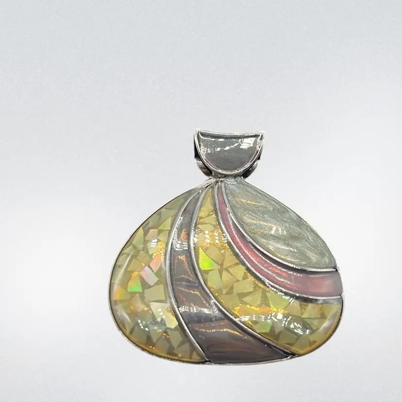 Lia Sophia "Seaside" Pendant, Purple, Green, Grey Shades