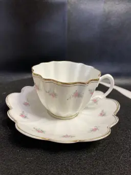 Vintage Cup and Saucer Set, Very Delicate Unknown Maker