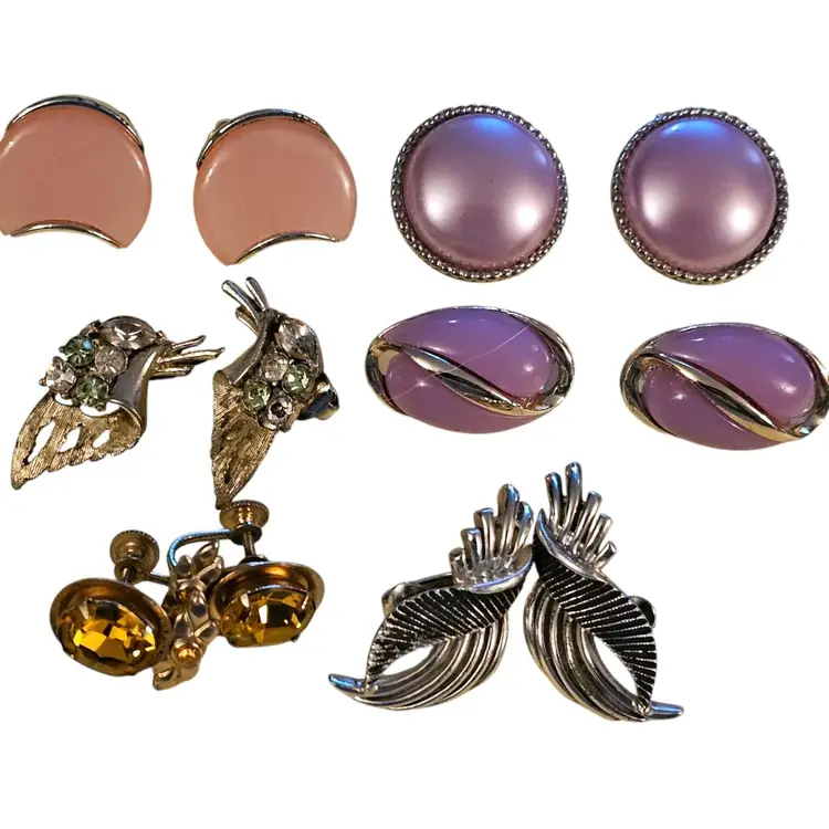 6 Signed Pair Of Clip On & Screw Back Earrings 4 Coro 2 Monet!!!!