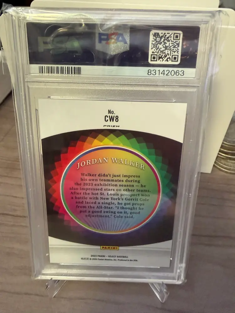 Jordan Walker 2023 Select Color Wheel PSA 9